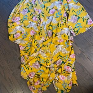 Flowers and bird cover up